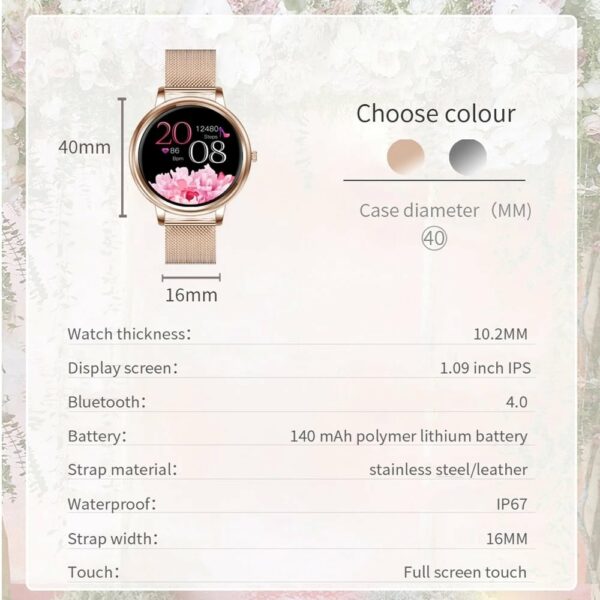 Anita 2021 Women's Full Touchscreen Sport Smartwatch For IOS & Android 4