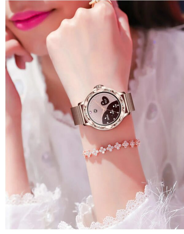 2023 New Smart Watch Women Fashionable Smartwatch Fitness Sports Watch With BT Call Blood Pressure Oxygen Ladies Wristwatch CF12 5